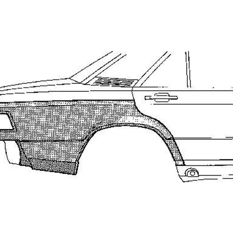 Aile arrière droite pour Mercedes 190 (W201)
