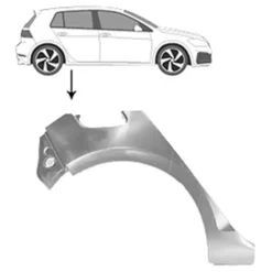 Aile arrière droite pour Volkswagen Golf 7 - 5 portes