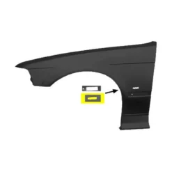 Aile avant gauche avec trou de répétiteur pour BMW Série 3 E36 Berline Compact et Touring (09/1996-) - côté conducteur