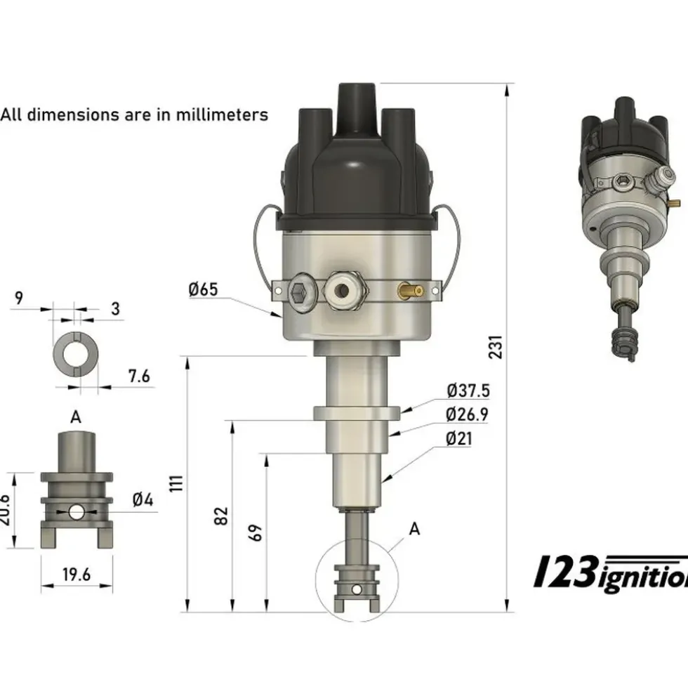 Allumage électronique pour Renault 16 et Alpine 1600 (09/1968- 12/1979)