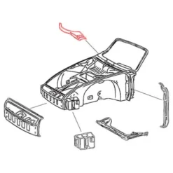 Angle DANSK de baie de pare-brise pour Porsche 911, 912 et 930 (1965-1989) - côté droit