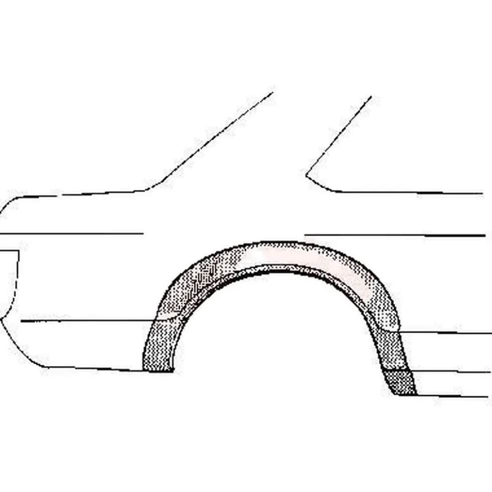 Arc d'aile arrière droite pour Opel Manta A (1970-1975)