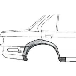 Arc d'aile arrière droit pour BMW Série 3 E30 Berline 4 portes phase 1 (-08/1987) - côté passager