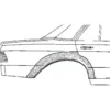 Arc d'aile arrière droit pour Mercedes W123