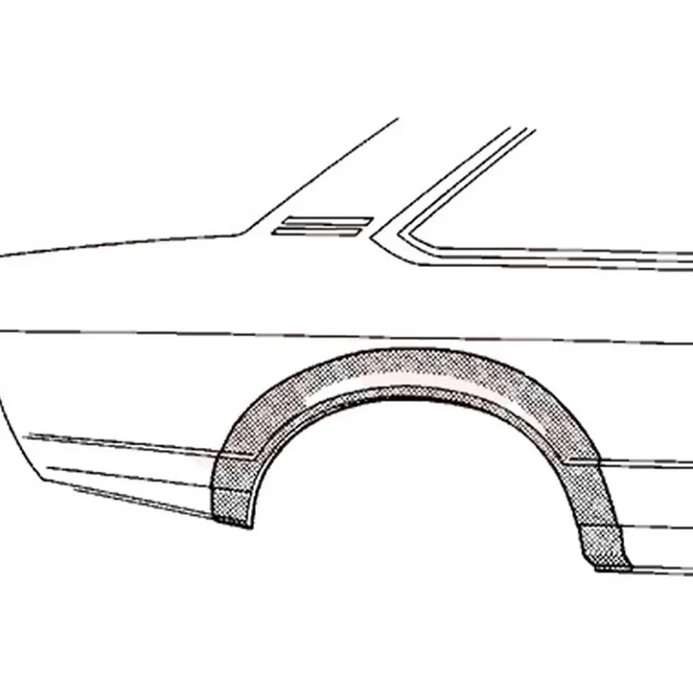 Arc d'aile arrière droit pour Opel Manta B (1975-1988)