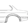 Arc d'aile arrière gauche pour Bmw Série 6 E24 (10/1975-06/1989)
