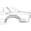 Arc d'aile arrière gauche pour Mercedes Classe E (W124)