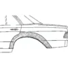 Arc d'aile arrière gauche pour Mercedes W123