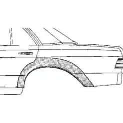 Arc d'aile arrière gauche pour Mercedes W123
