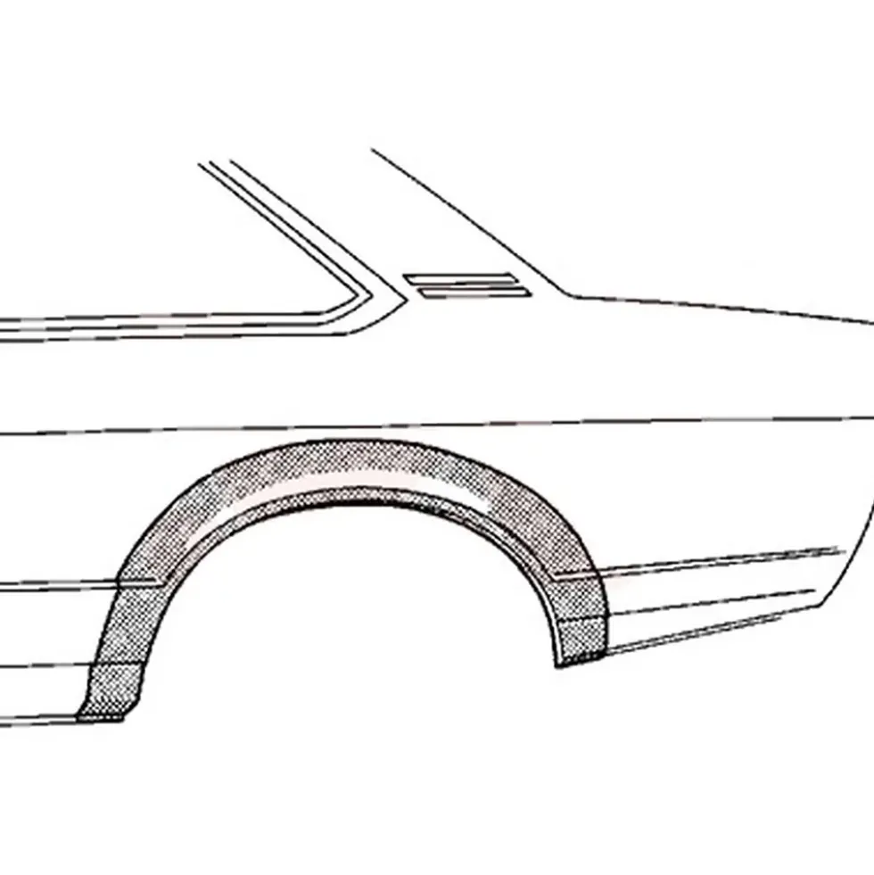 Arc d'aile arrière gauche pour Opel Manta B (1975-1988)