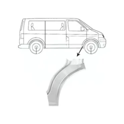 Arc d'aile avant droite, partie arrière pour VW Transporter T5