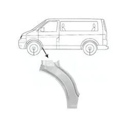 Arc d'aile avant gauche, partie arrière pour VW Transporter T5