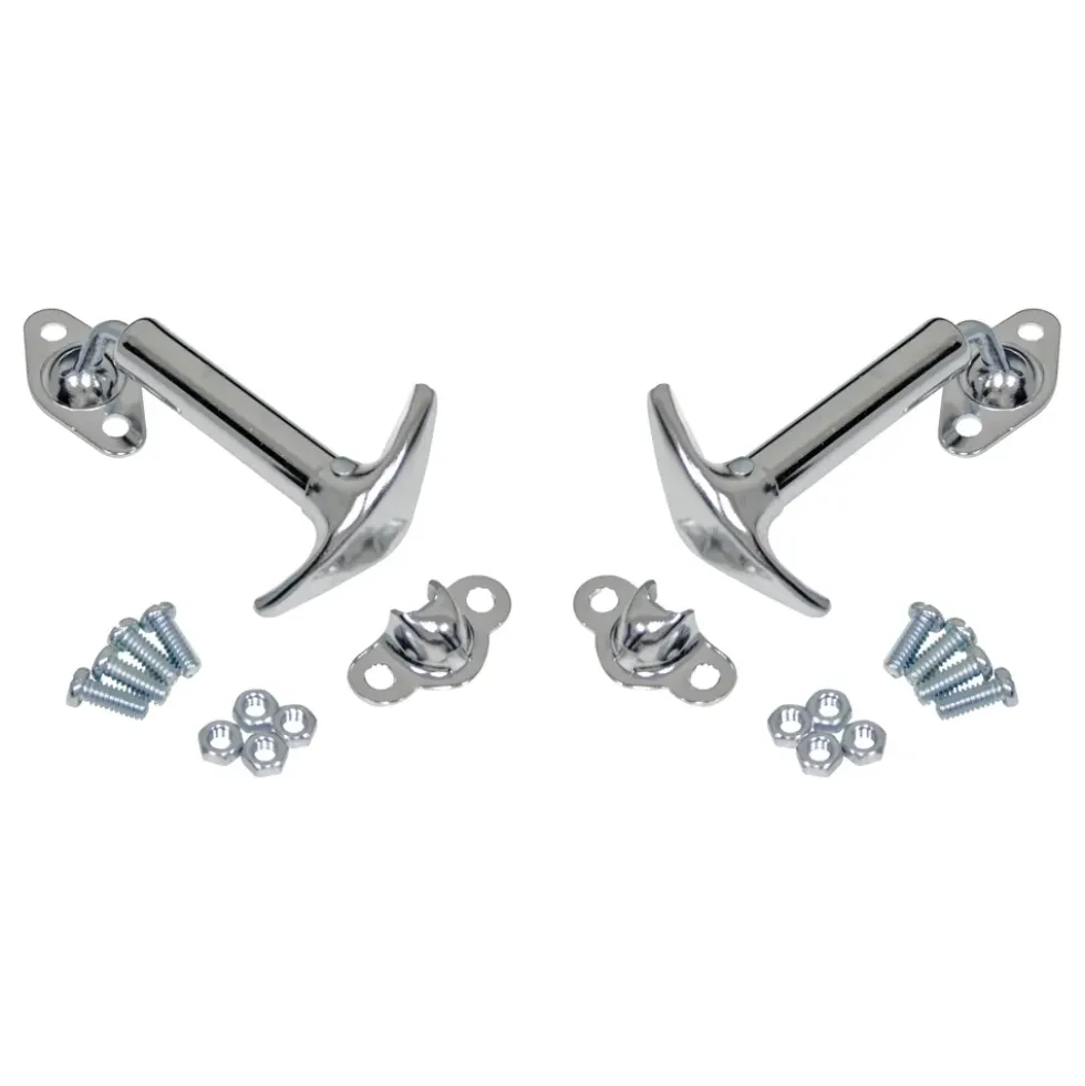 Attaches capot chromées EMPI racing