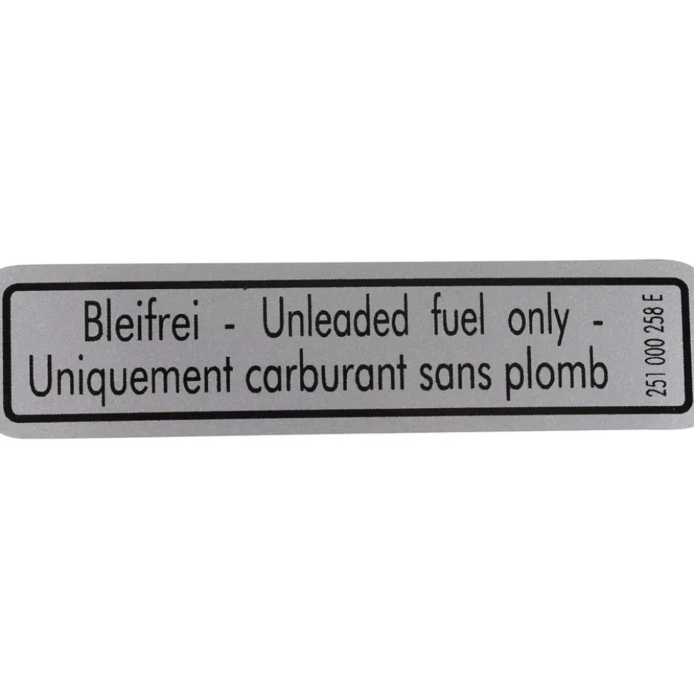 Autocollant uniquement carburant sans plomb pour VOLKSWAGEN Combi Split (1950-07/1967)