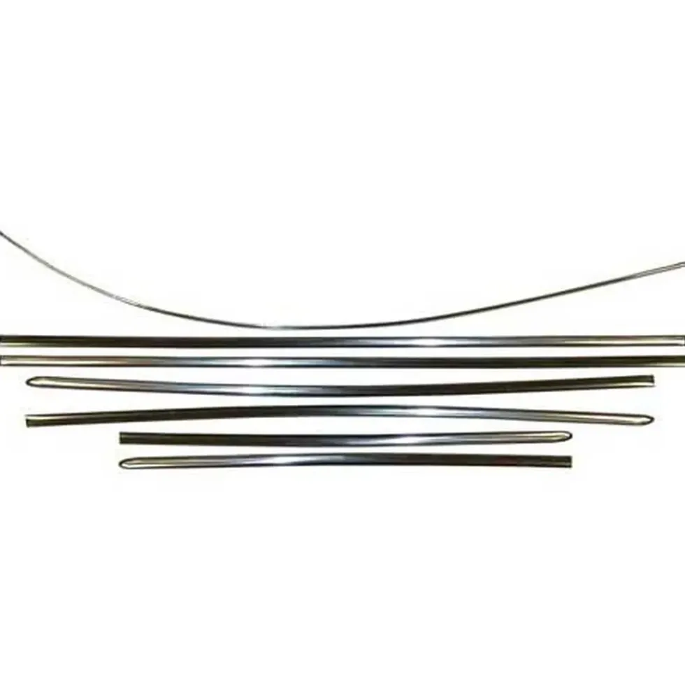 Baguettes de carrosserie en Inox pour Volkswagen Coccinelle 63 ->66