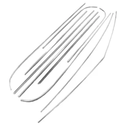 Baguettes de tour de caisse supérieur en aluminium poli pour BMW Série 02 E10 (03/1966-11/1975)