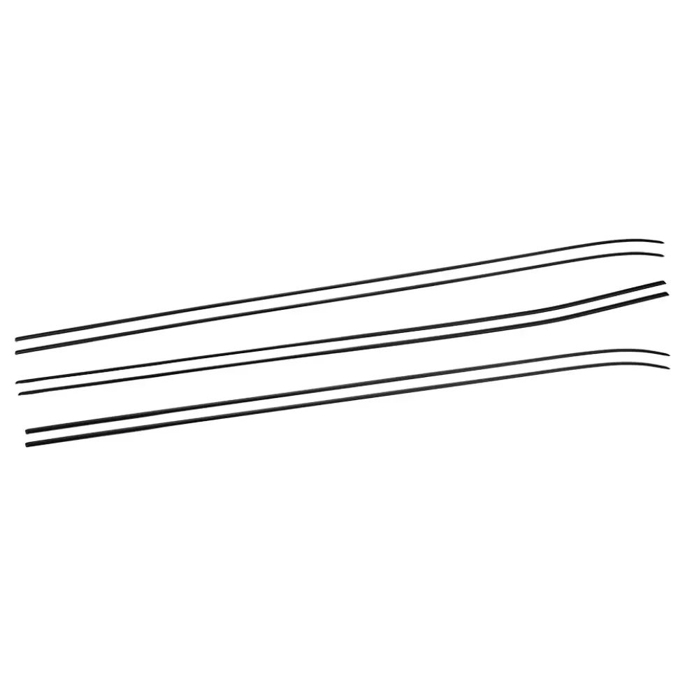 Baguettes Noires sur tour de caisse pour Volkswagen Golf 1 version 2 portes - 6 pièces