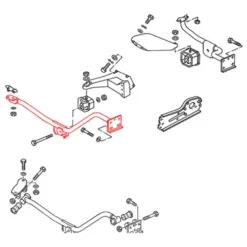Barre gauche rigide de support moteur pour Transporter D / TD 82 ->92