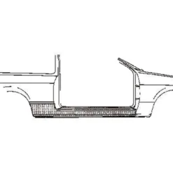 Bas de caisse droit pour Opel Kadett C (1973-1979) 2 portes