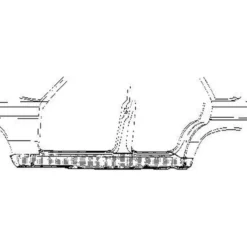 Bas de caisse gauche en tôle pour Mercedes W123