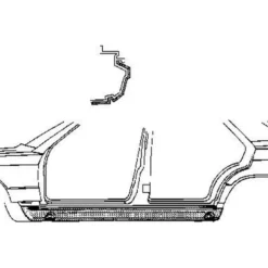 Bas de caisse gauche en tôle pour Mercedes 190 (W201)