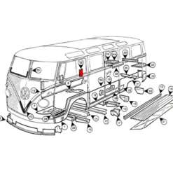 Bas de montant intérieur pour VOLKSWAGEN Combi Split Brazil (1957-1975)
