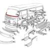 Bas de pare-brise pour VOLKSWAGEN Combi Bay Window (1968-1979)