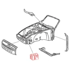 Boiter de batterie DANSK pour Porsche 911 et 912 (1969-1973) - côté gauche