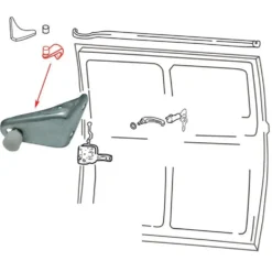 Bras supérieur de porte coulissante pour Combi VW Bay Window 68 ->79
