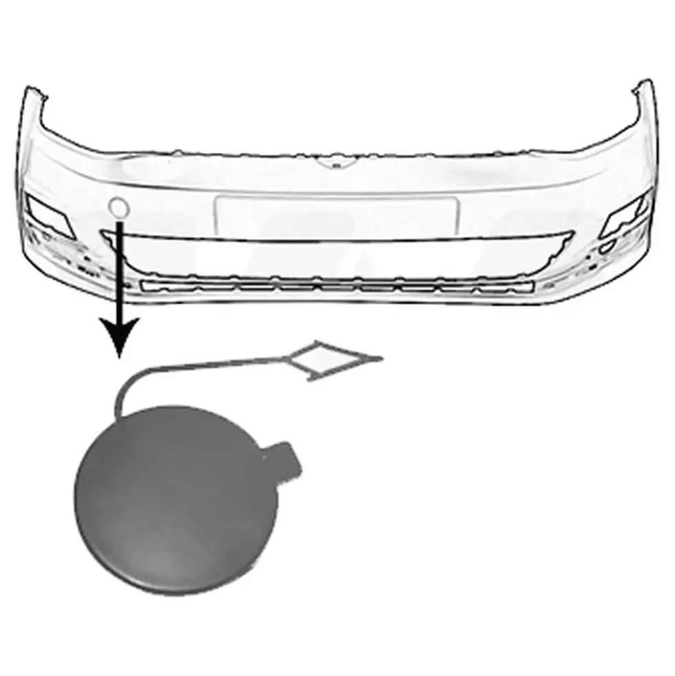 Cache œillet de remorquage avant pour Volkswagen Golf 7 Phase 1 (2012-2017)