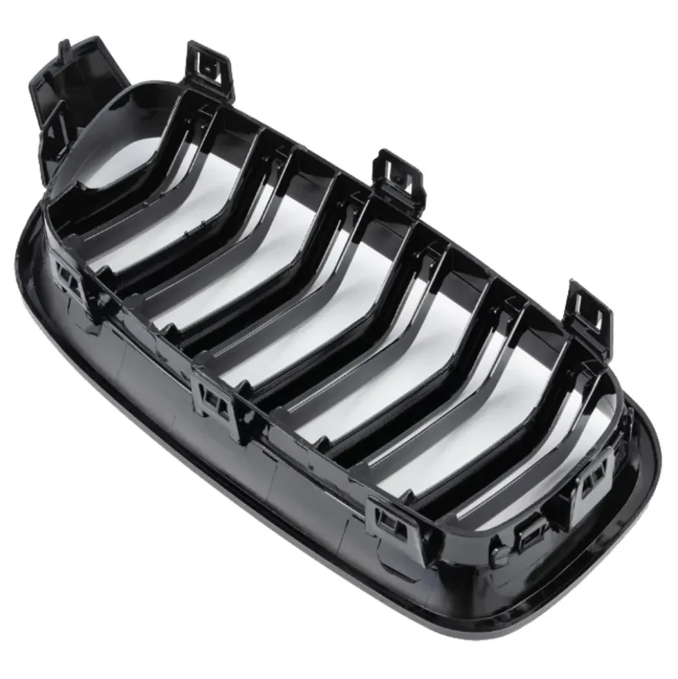Calandre double nervure noir brillant pour Bmw Série 3 F30 Berline et F31 Touring (07/2011-05/2019)