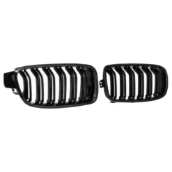 Calandre double nervure noir brillant pour Bmw Série 3 F30 Berline et F31 Touring (07/2011-05/2019)