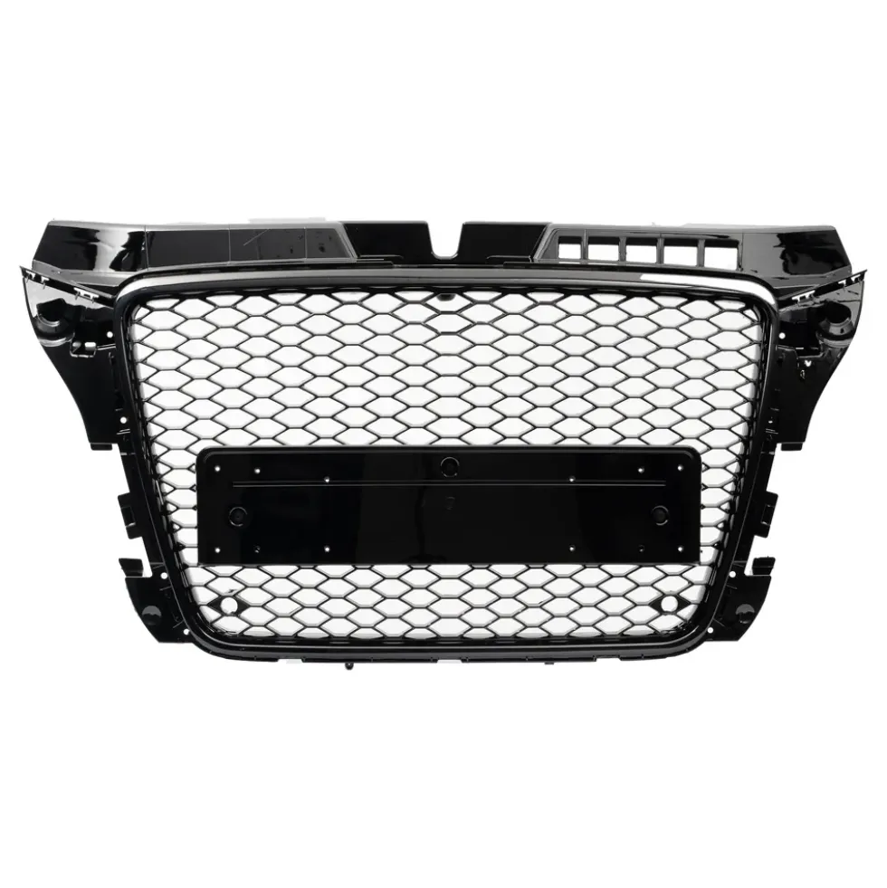 Calandre nid d'abeille noir brillant pour Audi A3 8P 2009 à 2012