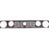 Calandre noire version 4 phares et 4 barrettes avec liseré rouge pour VW Golf 2 GTI et G60 (08/1987-)