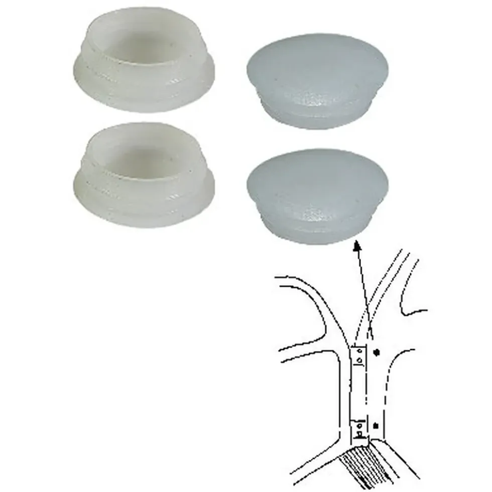Capuchon blanc cache vis de charnières blanc pour VOLKSWAGEN Coccinelle (08/1960-)