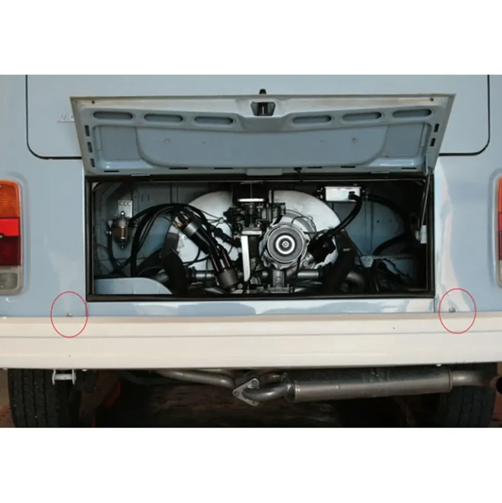 Capuchon obturateur sur coins arrières pour VOLKSWAGEN Combi VW Bay Window (08/1967-07/1979)