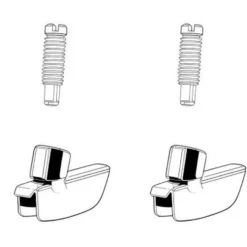 Charnières supérieures de déflecteur pour Volkswagen Coccinelle Cabriolet 1303 - par 2