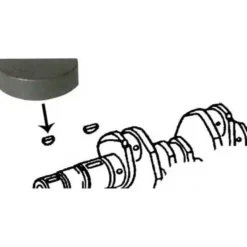 Clavette de poulie de vilebrequin pour VOLKSWAGEN Combi Split Brazil (1957-1975)