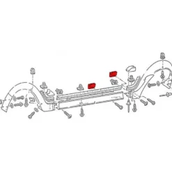 Clip de fixation bas de caisse et extension d'aile pour Golf 1 Cabriolet (1988-1993)