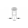 Clip de fixation TOPRAN sur sigle arrière pour VOLKSWAGEN Combi Bay Window (1968-1979)