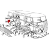 Coin d'aile arrière droite pour VOLKSWAGEN Combi Bay Window (08/1967-07/1971)