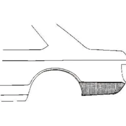 Coin d'aile arrière gauche pour Opel Ascona A (1970-1975)