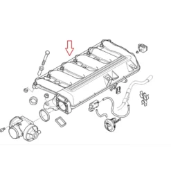 Collecteur d'admission d'air pour BMW Série 5 E60 E60LCI Berline et E61 E61LCI Touring (02/2005-05/2010) - moteur M57D30TU2
