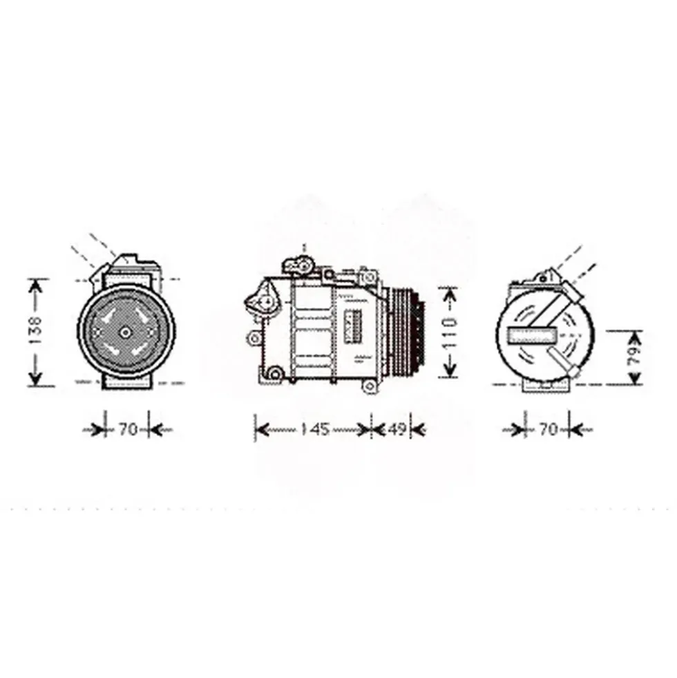 Compresseur de climatisation pour BMW E39 jusqu'au 09/97