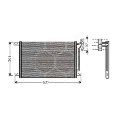 Condenseur de climatisation pour BMW E46 Diesel
