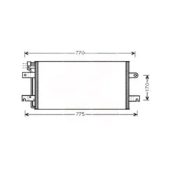 Condenseur de climatisation pour VW Transporter T4 en 645x308mm