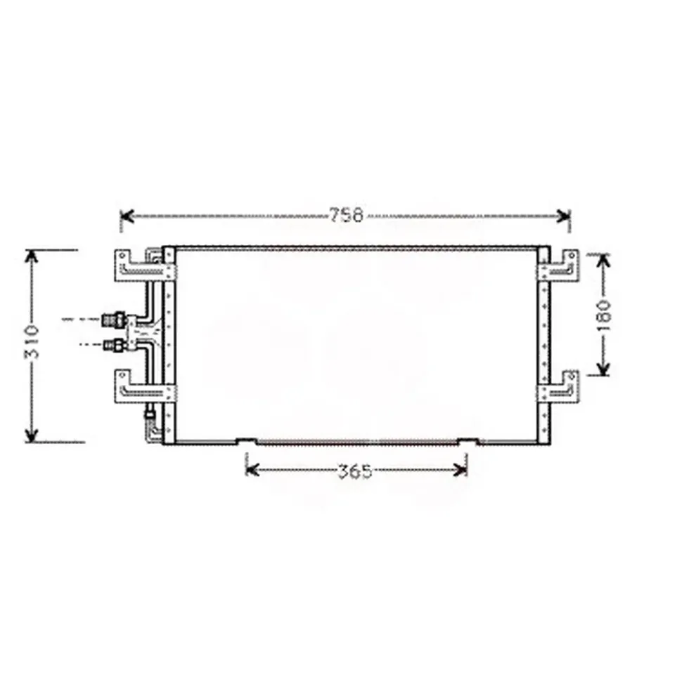 Condenseur de climatisation pour VW Transporter T4 en 680x310mm