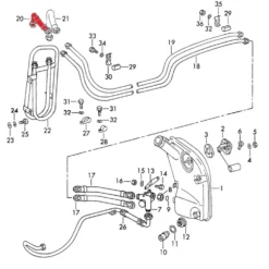 Conduite d'admission d'huile au radiateur pour Porsche 911 type F (1972-1973)