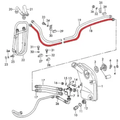 Conduite d'alimentation d'huile au radiateur pour Porsche 911 type F (1973)