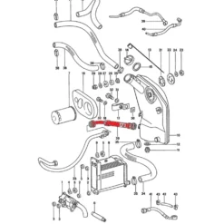 Conduite d'huile de la bâche à huile au moteur pour Porsche 911 type G (1975-1977)